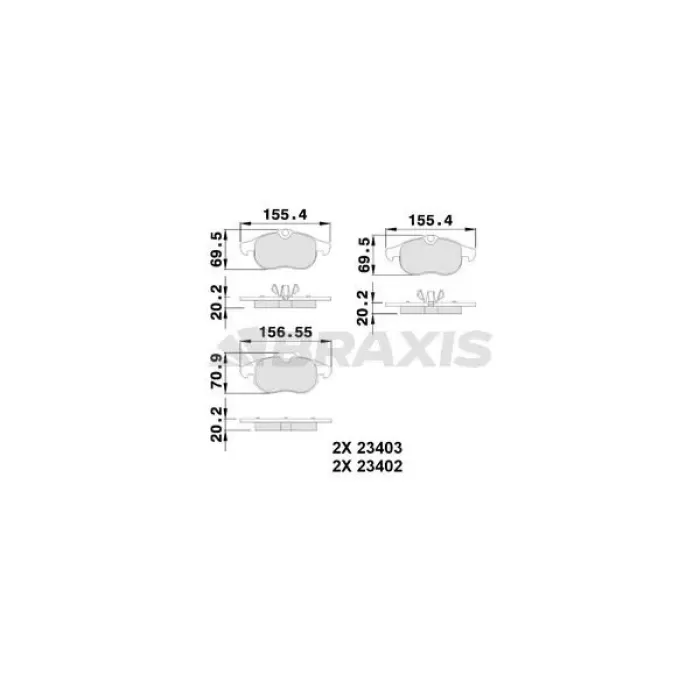 OPEL ON FREN BALATASI VECTRA C ZAFIRA B ASTRA H SIGNUM 93166798 FREN BALATASI BRAXIS AA0045 DELPHI L