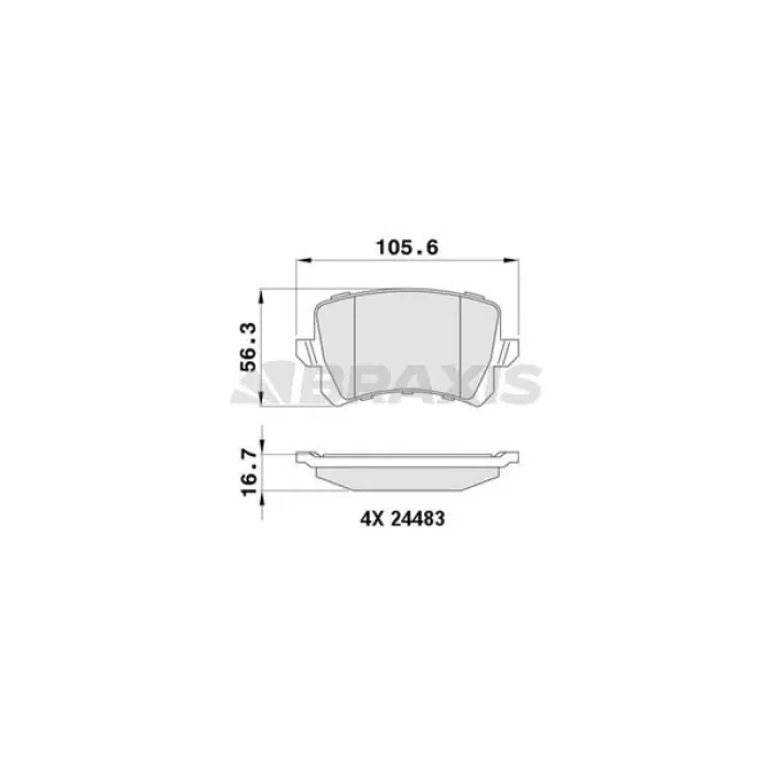 VAG FREN BALATASI ARKA PASSAT B7 10 SHARAN 10 TIGUAN 07 / A6 01 Q3 11 / ALHAMBRA 10 440602466R FREN