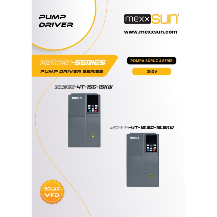 20Hp (15 kW) Solar Pompa Sürücüsü (Trifaze)