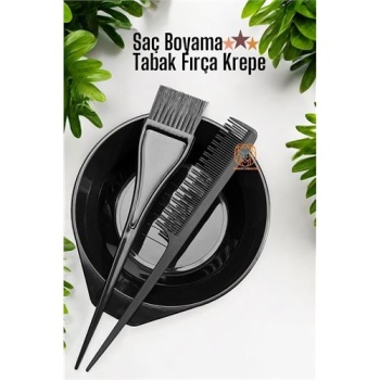  Saç Boyama Tabak Fırça Krepe Tarak Seti