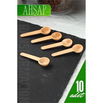  Ahşap Baharat Kaşığı Mini 10 Adet