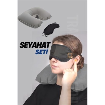  Seyahat Boyun Yastığı Uyku Maskesi Seyahat Seti