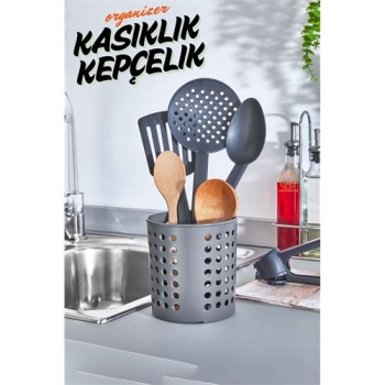  Kaşıklık Kepçelik Organizer GRİ