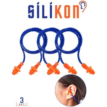  Silikon Kulak Tıkacı İpli 3 ADET Howard Design