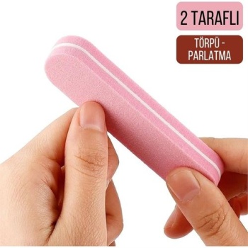 Mini Tırnak Törpü ve Parlatma Blok Sünger 2 Yüzey