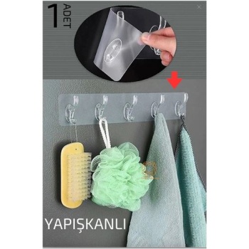  5 Pinli Yapışkanlı Askı Xenoty Design