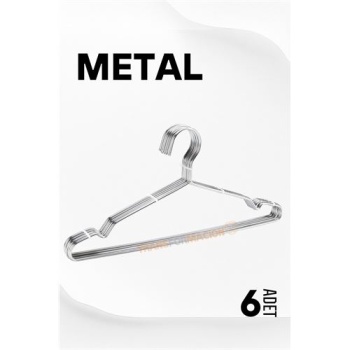 Modacar Metal Elbise Askısı Ekonomik 6 Adet Askı Seti