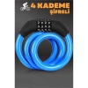  4 Şifreli 11 mm Çelik Halat Scooter Bisiklet Kilidi