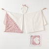 Andywawa AC25045 Puppy Gazelle 3Lü Müslin Havlu Takım Pink