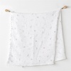 Andywawa AC25514 Blanket 105x120 Love Family Müslin Battaniye Ekru