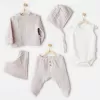 Andywawa AC25830 Natural Gift Müslin 5Li Hastane Çıkışı Grey