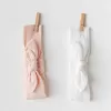 Andywawa AC25868 Müslin Home 2Li Saç Bandı Pink White