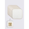 Bistyle Organik 28x28 10Lu Penye Mendil 90101 Ekru