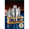 Modacar Shaker Kokteyl Set - 7 Parça 550 ML Shaker Coctail Set  Bambu Standlı