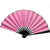 Plastik Kumaş Yelpaze 12 li Pembe