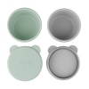 OiOi Silikon Kapaklı Mini Kase 2Li Mini Bites River Green / Powder Grey