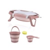 BabyJem Katlanır Banyo 5Li Küvet Seti 596 Somon