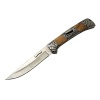 A3159-D Kahverengi Kamp Çakı 23,5cm- Ahşap Sap, Kaplan İşlemeli