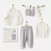 Andywawa AC26250 Baby Bow Bliss 5li Hastane Çıkışı Ekru