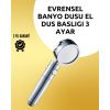 Masaj ve Yağmur Modlu Çok İşlevli Paslanmaz Çelik Duş Başlığı