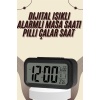 Dijital Masa Saati Termometreli Takvim Çalar Saat Led Ekran Pilli