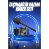 Pusulalı Katlanabilir Kazma Kürek Kamp Seti Kamp Küreği Portatif Çantalı