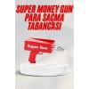 Kırmızı Parti Oyuncağı Para Saçma Fırlatma Tabancası Makinesi Super Money