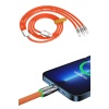 Çoklu Şarj Kablosu USB Type-C İOS Uyumlu 120W Hızlı Şarj Kablosu