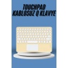Touchpad Tüm Cihazlara Uyumlu Bluetooth Klavye Touchpad Slim Kablosuz Wifi Q Klavye