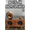 Bluetooth Hoparlör Ahşap Klasik Retro Gramofon Bluetooth Müzik Kutusu