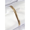 316L Çelik Ezme Zincir Model Gold Renk Kadın Bileklik - TJ-BB7785