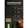  Çelik Şiş Çubuğu - Mangal Şişi Ahşap Saplı Kebap Şişi  6 Adet