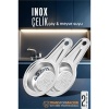  Inox Çelik Çay Süzgeci - Meyve Suyu Süzgeci  - Profesyoneller İçin 2 li SET Paslanmaz Çelik
