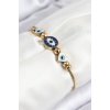 316L Çelik Göz Charm Model Gold Renk Kadın Bileklik - TJ-BB7843
