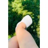 Bistyle 2Li Penye Babet Silikonlu Basic Çorap 30104 Gri Beyaz