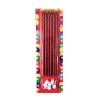 Kırmızı Simli Pasta Mumu 6 Adet 16 cm