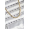 60 cm Gold Renk Pirinç Yassı Zincir Model Kadın Kolye - TJ-BKO10602