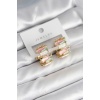 Mineli Karışık Renkli Gold Pirinç Kadın Küpe - TJ-BKP11311
