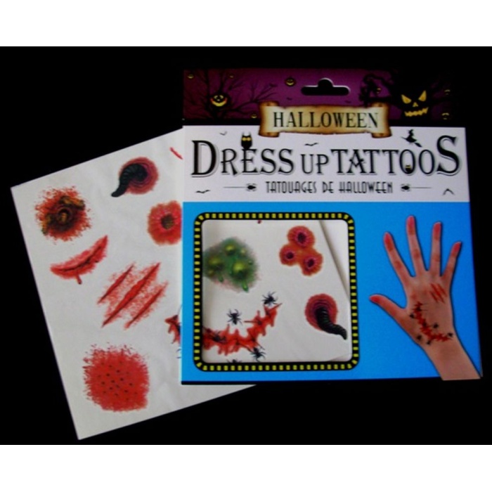 Cadılar Bayramı Halloween Dövme Tattoos 12li Karışık Model