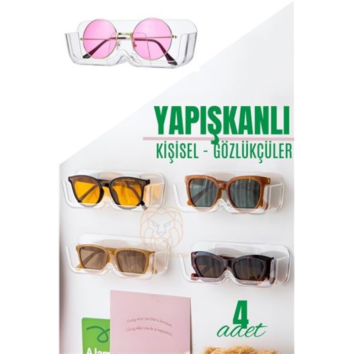 Gözlük Organizer Şeffaf Kendinden Yapışkanlı 4 adet