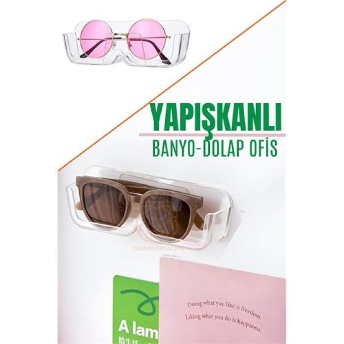  Gözlük Organizer Şeffaf Kendinden Yapışkanlı 1 adet