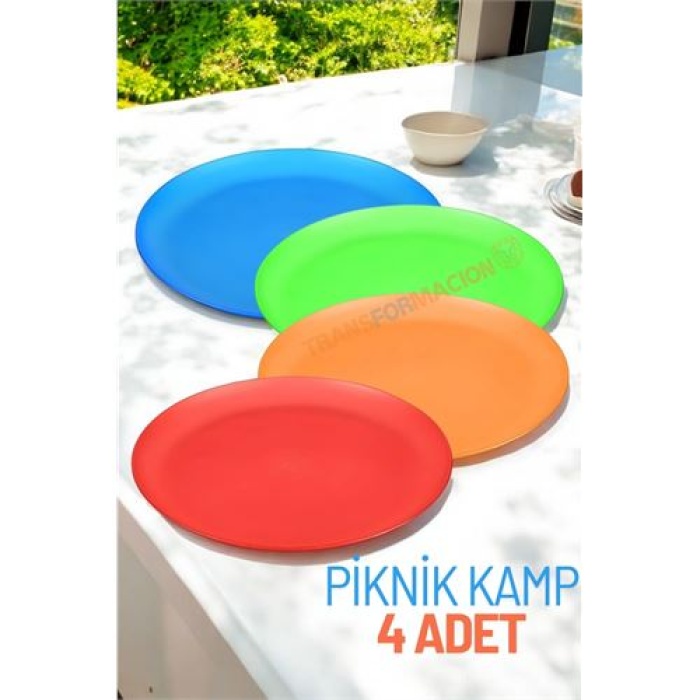  Tabak Seti Kamp Piknik Tabağı 4 ADET