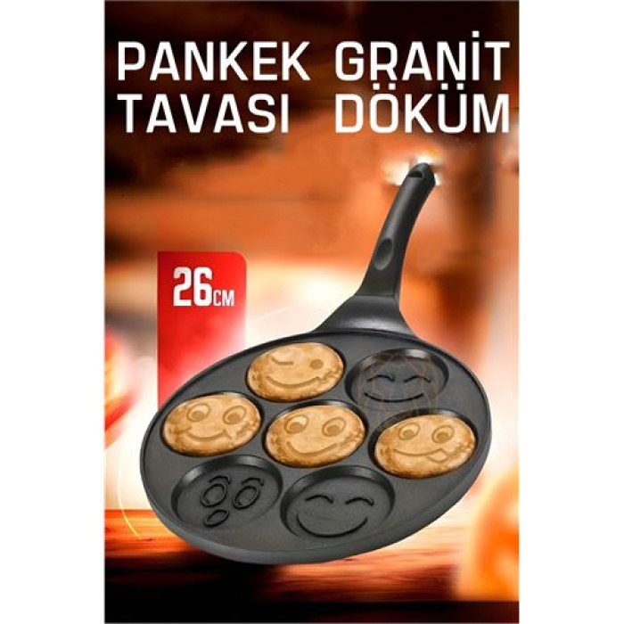  Pankek Tavası Granit Döküm Emoji