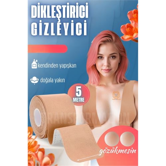  Göğüs Dikleştirici Gizleyici Bant 5 METRE