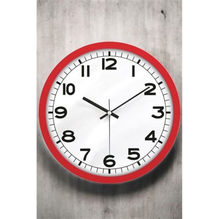  Duvar Saati Klasik 31 Cm KIRMIZI