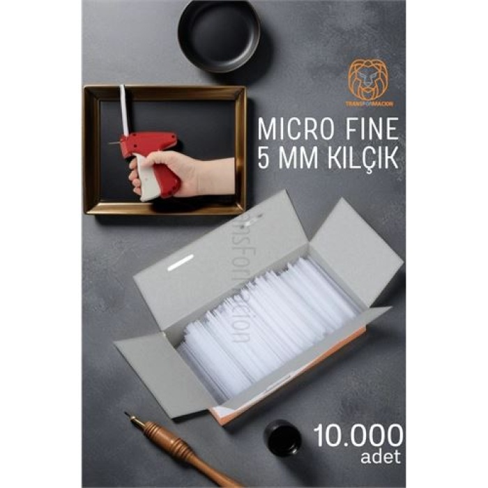  5MM Şeffaf Kılçık Tabanca Yedeği 10.000 adet