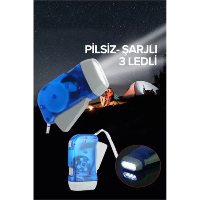  Kendinden Şarjlı Pilsiz El Feneri