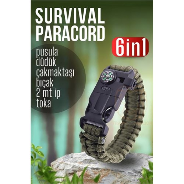  Survival Kit Paracord Kamp Kiti Hayatta Kalma Kamp Bilekliği
