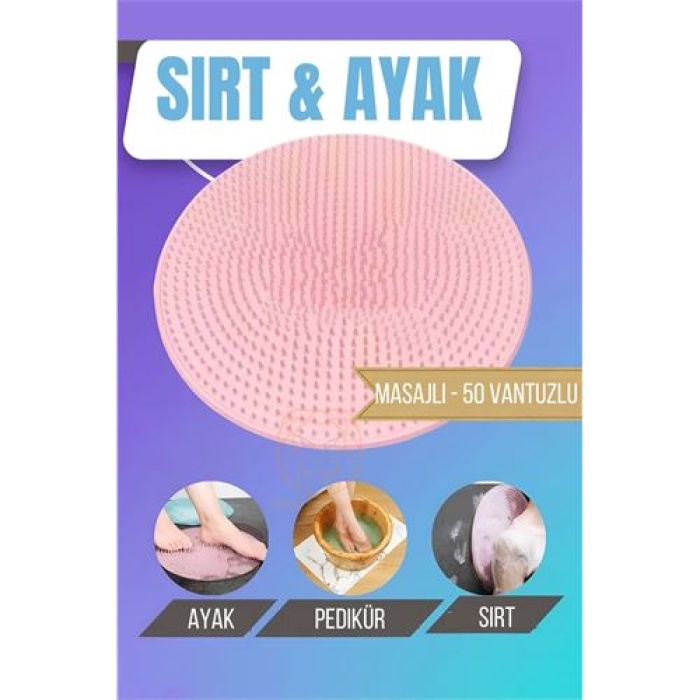  Sırt Kesesi Vantuzlu Ayak Kesesi Masajlı