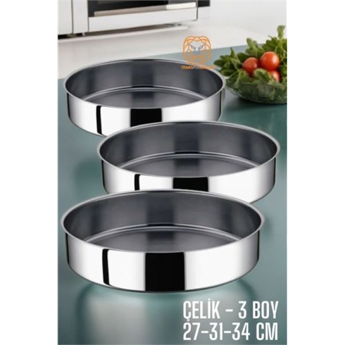  Fırın Tepsi 3 lü SET P.Çelik